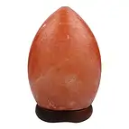 Salzlampe "Ei" mit Holzsockel, 18cm / 3,0kg