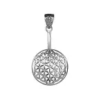 Donuthalter Blume des Lebens Silber, für 40mm Donut