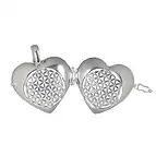 Anhänger Blume des Lebens Medaillon, 3,0cm, Silber