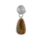 Anhänger Ammolit Tropfen (18 x 11mm), 3,4cm, platiniert