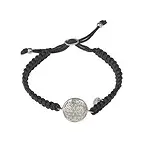 Armband Makramee, Blume des Lebens (Silber)