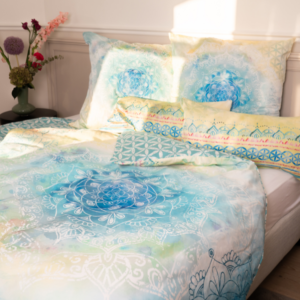 Bettwäsche Fascination Blue Dream mit Rosenquarz Bettbezug 155/200 + Kissen 40/80