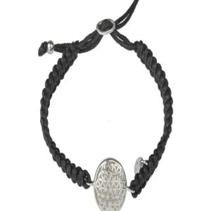 Armband Makramee, Blume des Lebens (Silber)