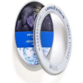 Wassersteine Amethyst in Metall-Geschenkdose