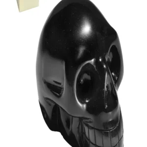 Kristallschädel Obsidian (schwarz), 05cm, in Geschenkschachtel