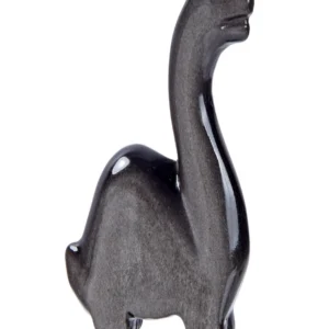 Gravur Dinosaurier, Obsidian (Silberglanzobsidian), 7,0cm