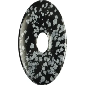 Donut Obsidian (Schneeflockenobsidian), 40mm