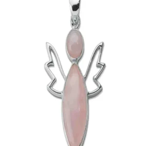 Anhänger "Licht-Engel" Rosenquarz (Liebe), 4,7cm