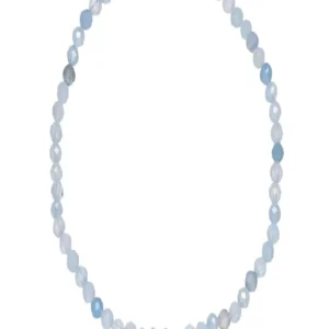 Armband, Aquamarin, 03mm Kugeln, facettiert, 19cm