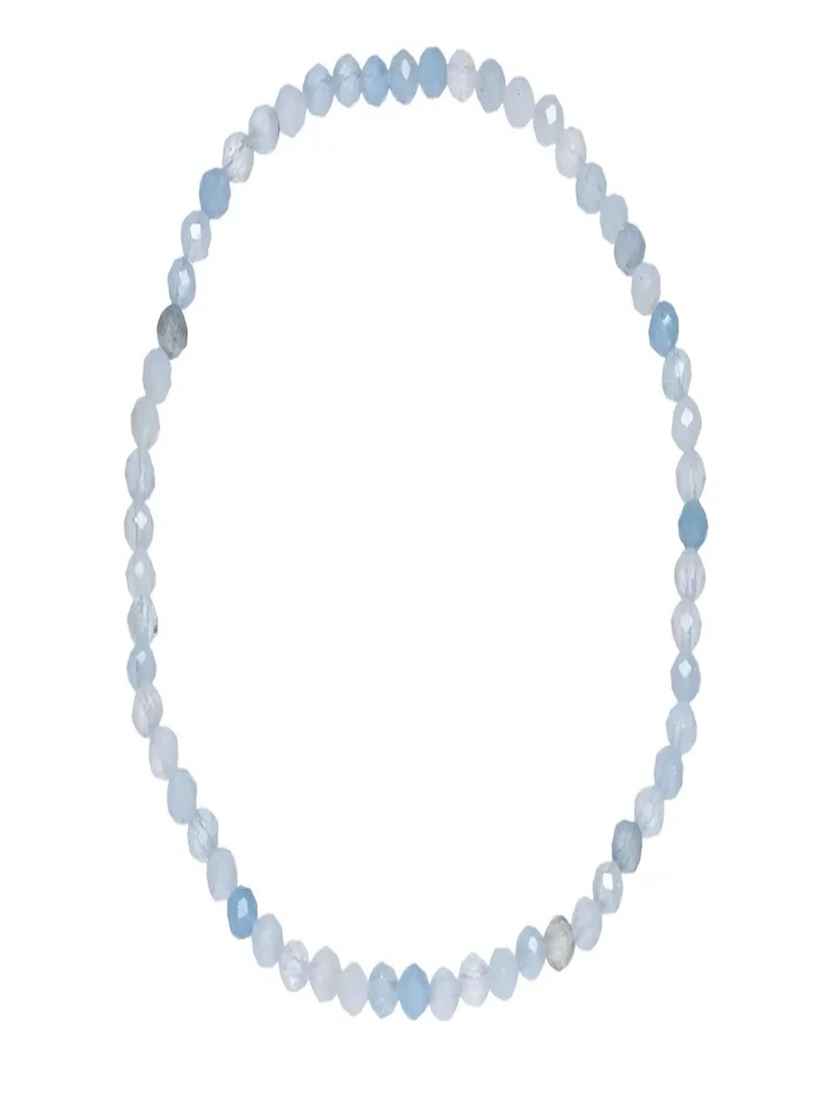 Armband, Aquamarin, 03mm Kugeln, facettiert, 19cm