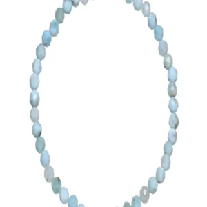 Armband, Larimar, 03mm Kugeln, facettiert, 19cm