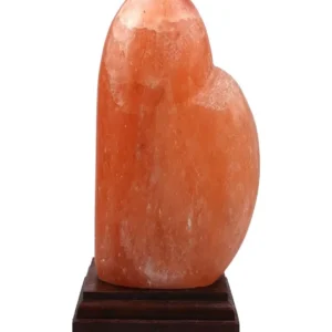 Salzlampe "Herz" mit Holzsockel, 18cm / 2,6kg