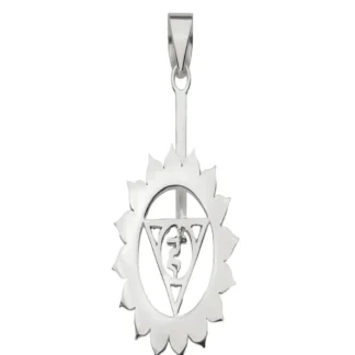 Donuthalter "Chakra Hals/Kehle" Silber, für 30 und 40mm Donut