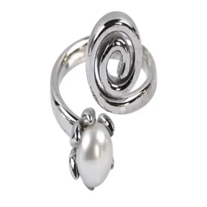 Ring Spirale mit Perle (7mm)", Gr. 57, Gr. 55, Gr. 59, Gr. 63