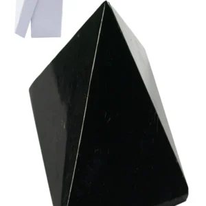 Pyramide Schungit (stab.), 08cm, in Geschenkschachtel