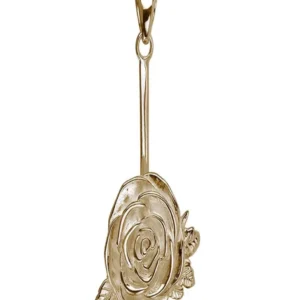 Donuthalter "Rose" Silber vergoldet, für 30mm- und 40mm-Donut