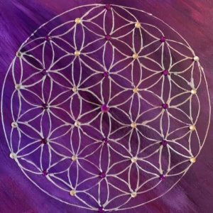 Energiebild Blume des Lebens 50x50 Cm
