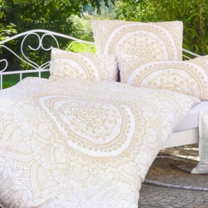 Bio-Bettwäsche Silver-Gold-Dream mit Rosenquarz Bezug 135/200 Kissen 40/80