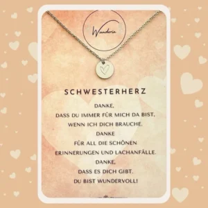 Schwesterherz Halskette Herz- 3 Varianten