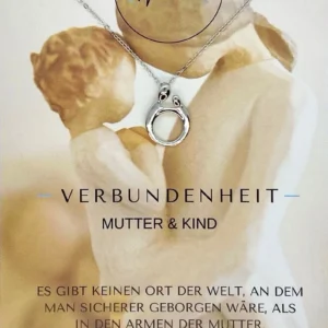 Mutter & Kind Halskette Verbundenheit 925 Sterling Silber Kette