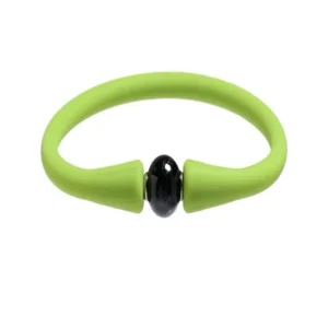 Kinder-Armband Schörl Kugel (8mm), Silikon (grün), 15cm (kurz)