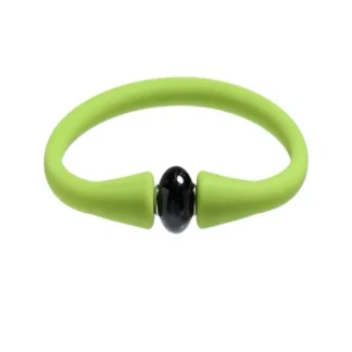 Kinder-Armband Schörl Kugel (8mm), Silikon (grün), 15cm (kurz)