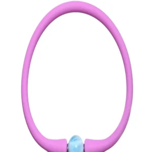 Armband Larimar Kugel (10mm), Silikon (rosa), 18cm
