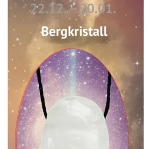 Glücksstein Sternzeichen mit Band auf Astrokarte