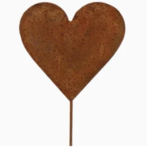 Rost Deko Herz als Gartendeko Beetstecker