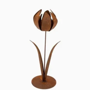 Rost Deko Tulpe | Metall Blumen als Tischdeko im Frühling