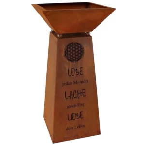 Pflanzsäule mit Blume des Lebens