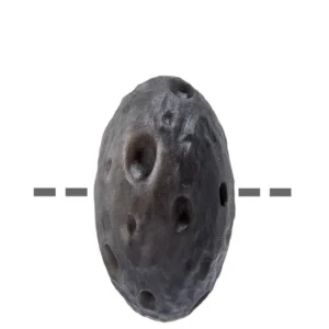 Mond Silberglanz-Obsdidian, gebohrt, 20mm, 1mm-Bohrung