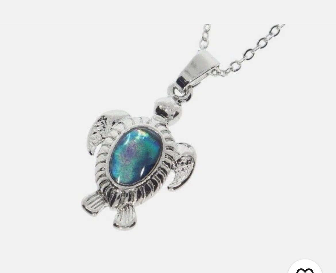 Anhänger Schildkröte, Paua-Muschel, mit Kette