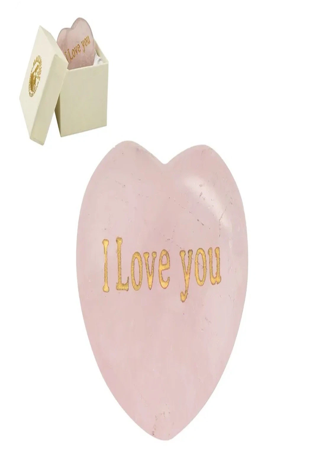 Herz mit Gravur "I love you" in Geschenkschachtel