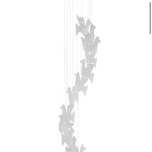 Mobile Tauben Alabaster-Calcit, 30cm