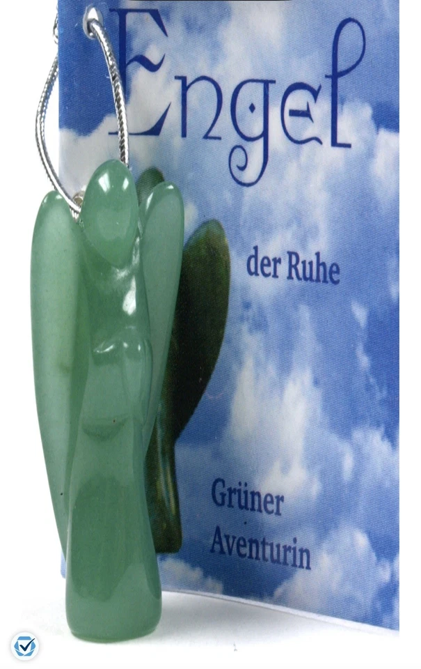 Engel-Anhänger Aventurin grün (Ruhe), 3,0cm – Bild 2