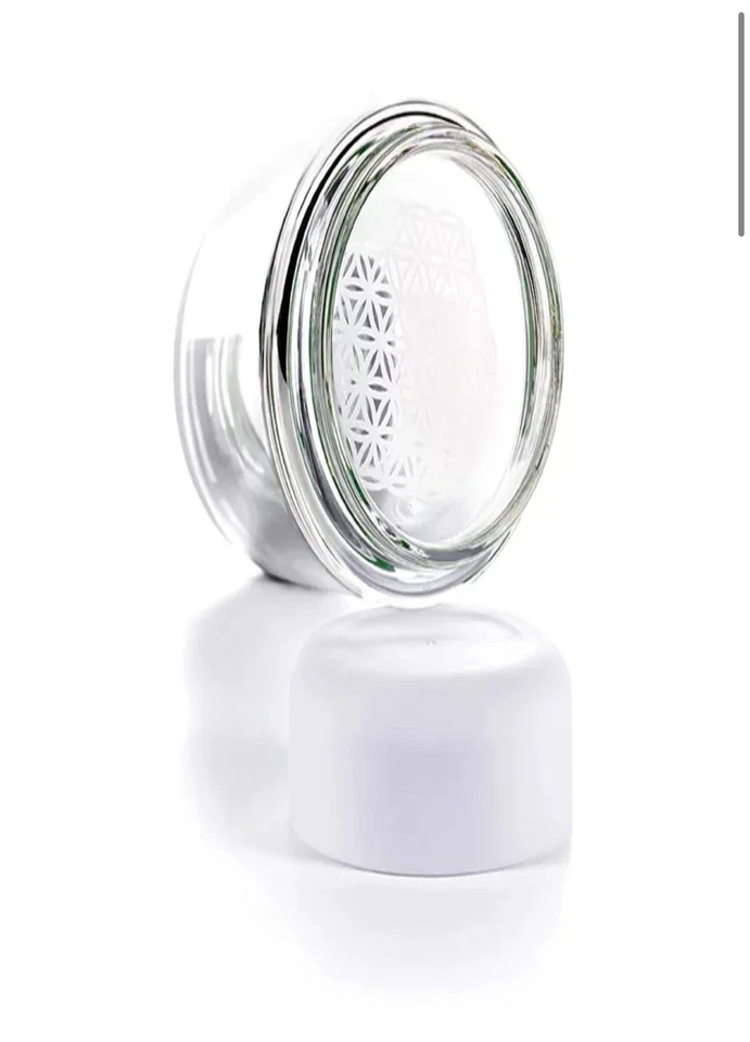 Vita Juwel inu! Flasche Cloud White mit Bergkristall Blume Des Lebens – Bild 2